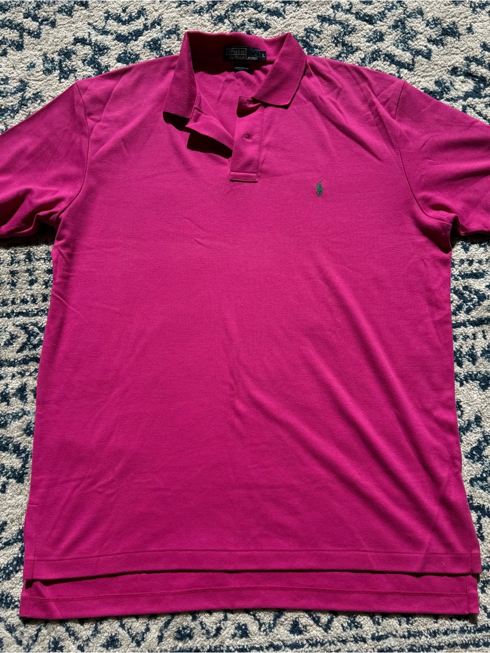 Polo by Ralph Lauren Magenta Short-Sleeve Polo with Green Pony